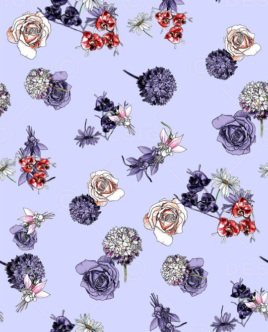 花卉印花华亿平台图片