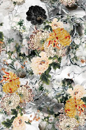 中国风印花华亿平台图片