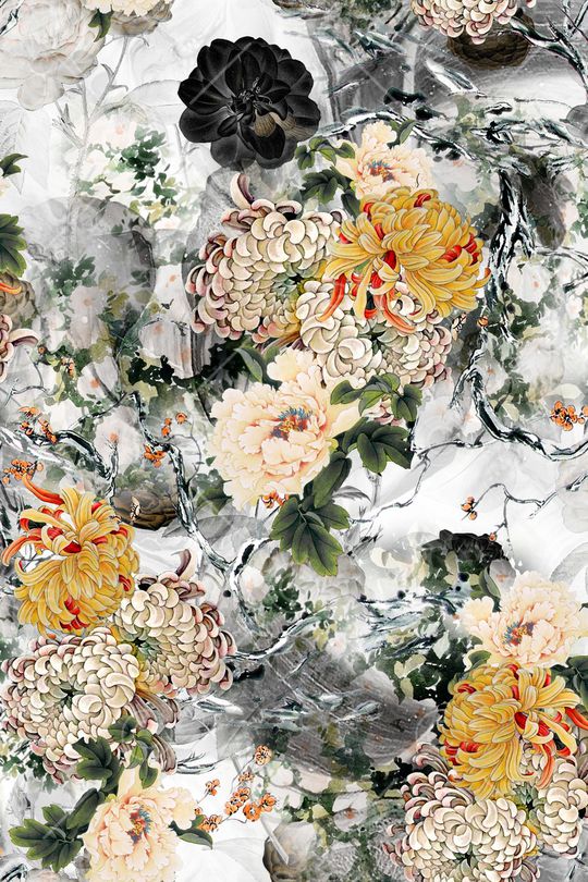 中国风印花华亿平台图片