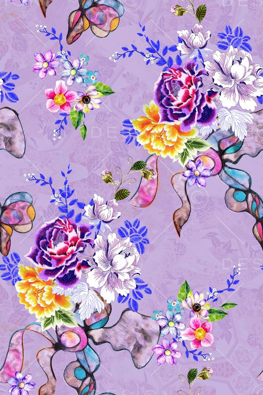 花卉印花华亿平台图片