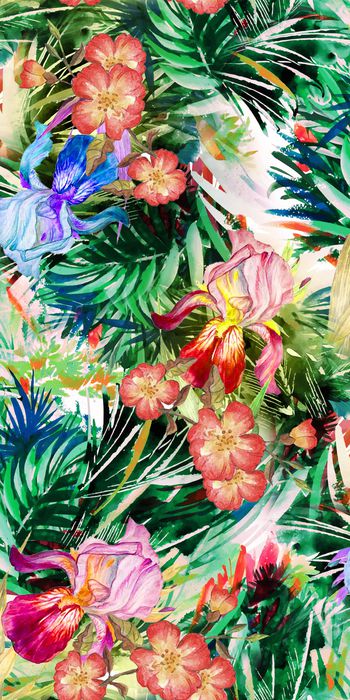 花卉印花华亿平台图片