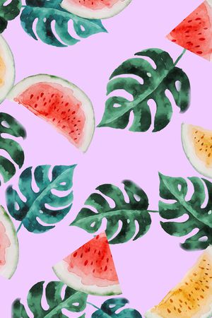 水彩花卉印花华亿平台图片