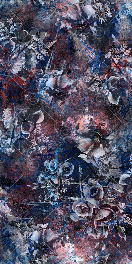 抽象花卉印花华亿平台图片