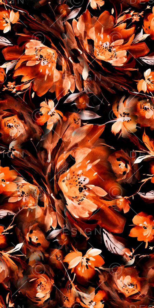 抽象花卉印花华亿平台图片