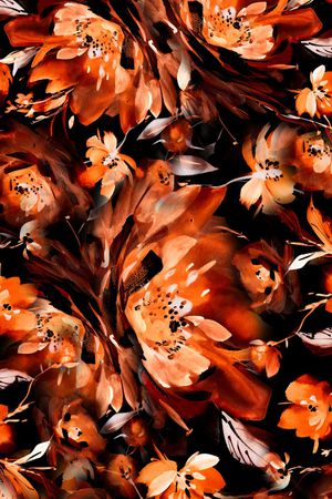 抽象花卉印花华亿平台图片