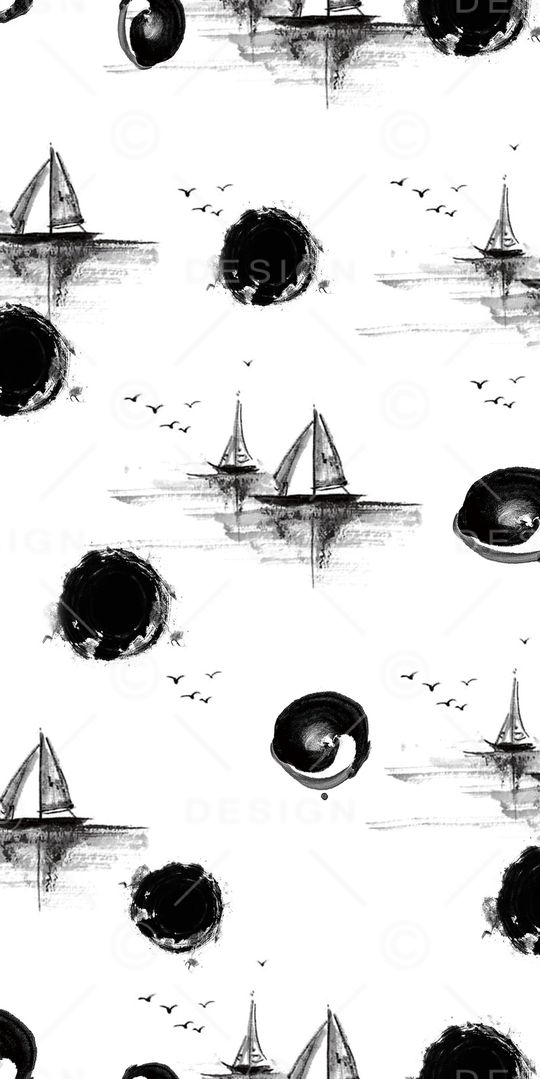 水墨风印花华亿平台图片