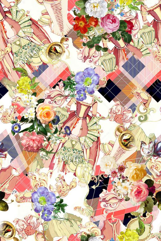 格子印花华亿平台图片