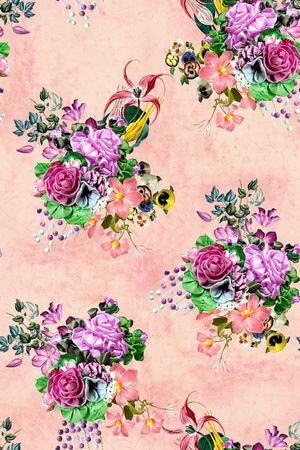 花卉印花华亿平台图片