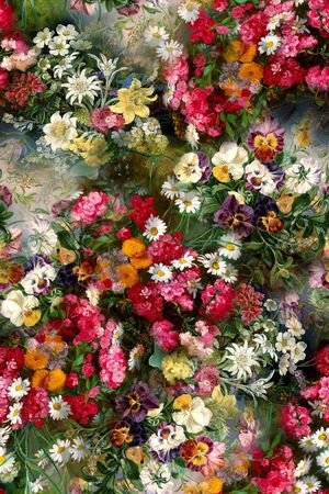 花卉印花华亿平台图片