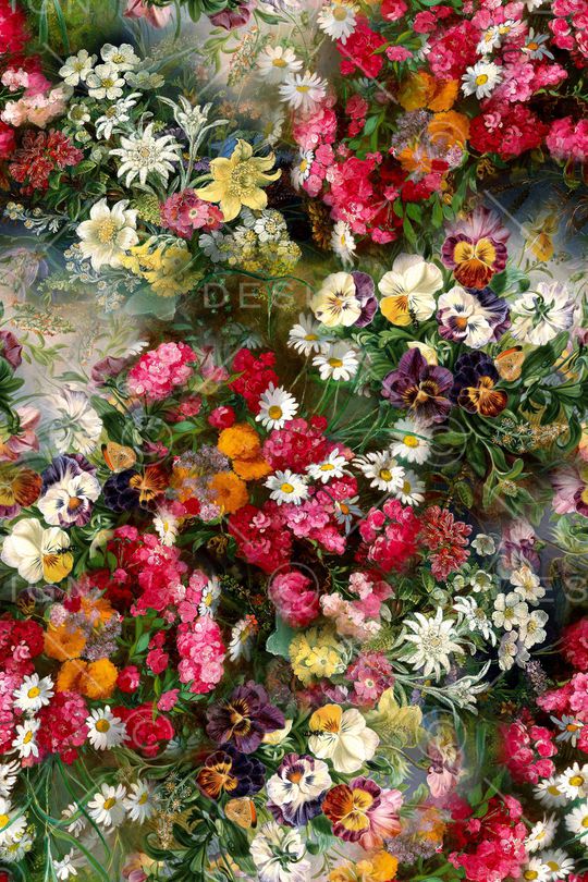 花卉印花华亿平台图片