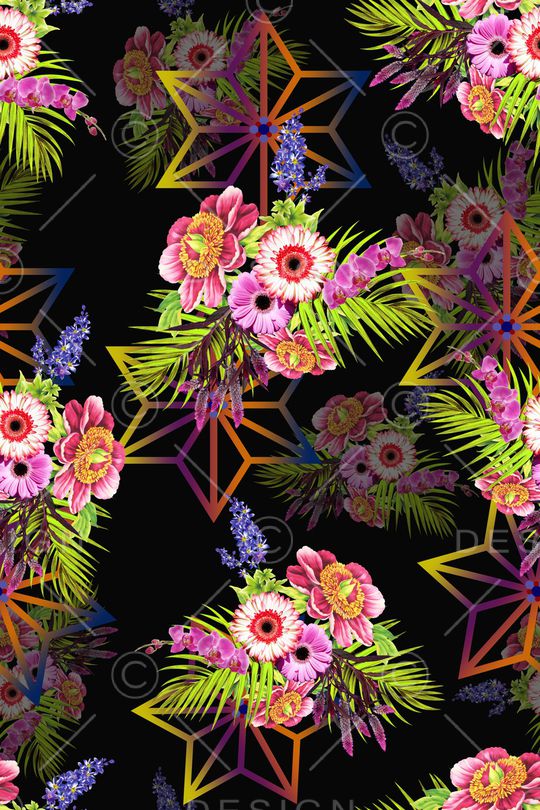 花卉印花华亿平台图片