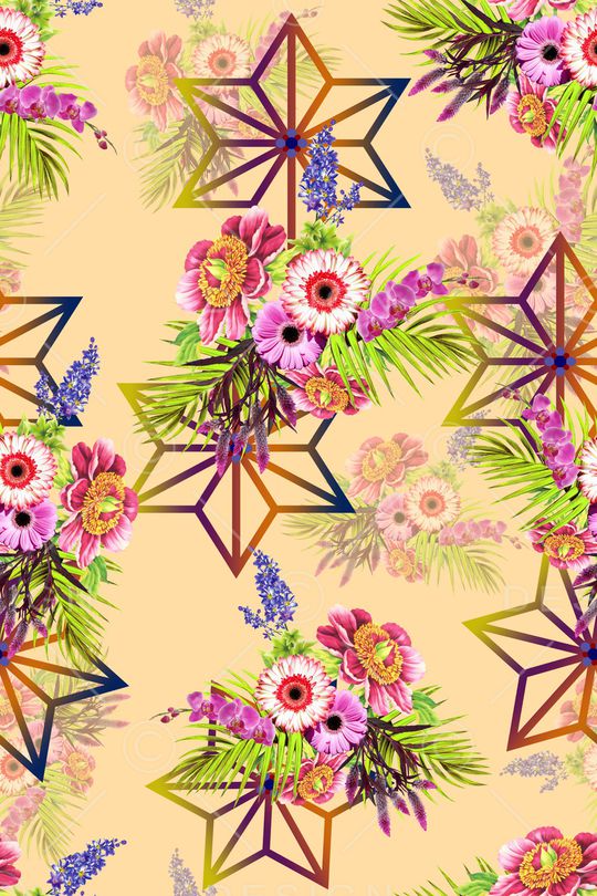 花卉印花华亿平台图片