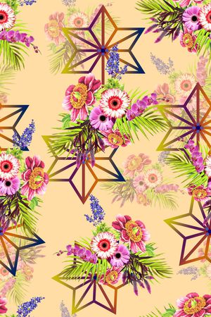 花卉印花华亿平台图片