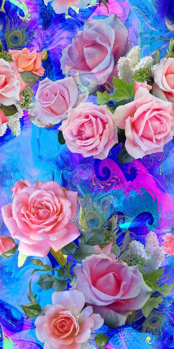 混合拼接印花华亿平台图片