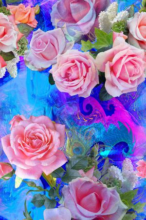 混合拼接印花华亿平台图片