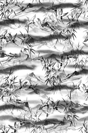 中国风印花华亿平台图片