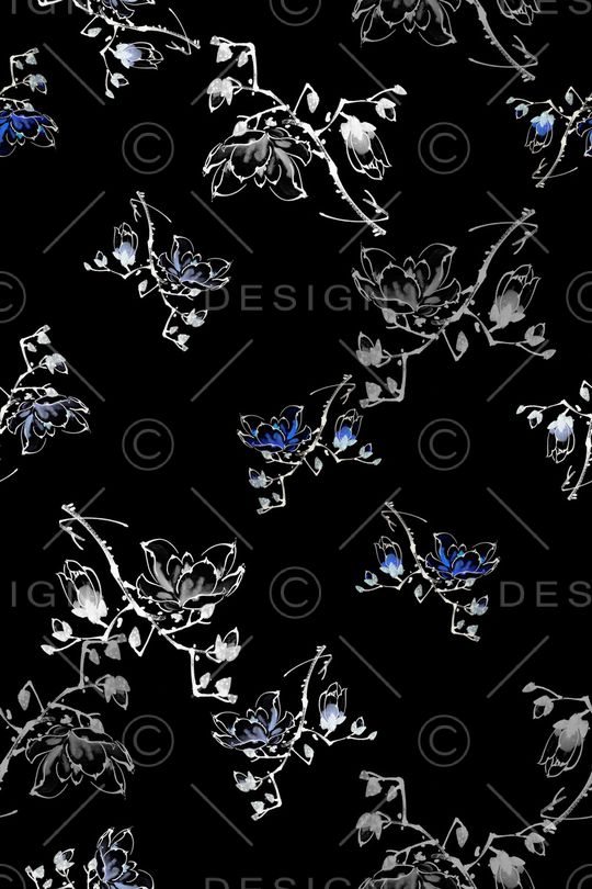 玉兰花印花华亿平台图片