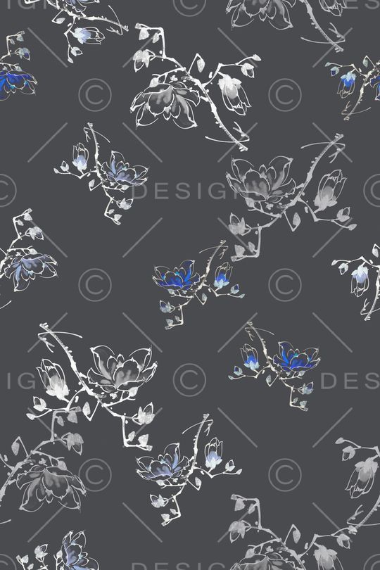 玉兰花印花华亿平台图片