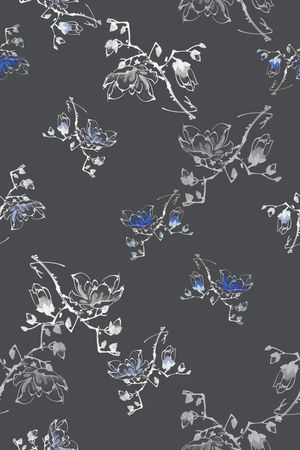 玉兰花印花华亿平台图片