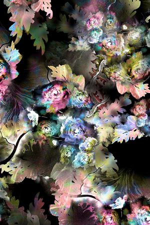 抽象花卉印花华亿平台图片