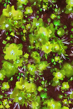 抽象花卉印花华亿平台图片