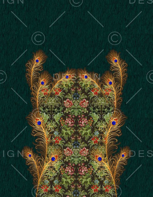 羽毛印花华亿平台图片