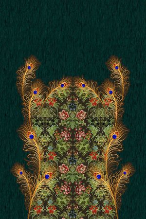 羽毛印花华亿平台图片