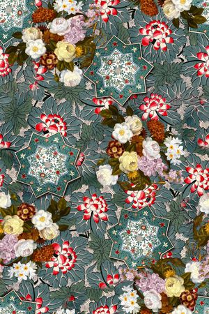 古典花纹印花华亿平台图片