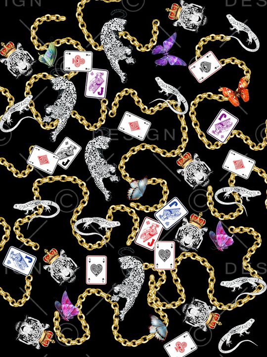 扑克印花华亿平台图片