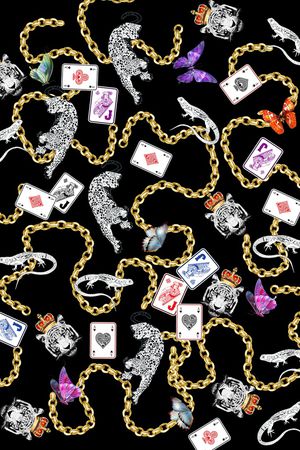 扑克印花华亿平台图片