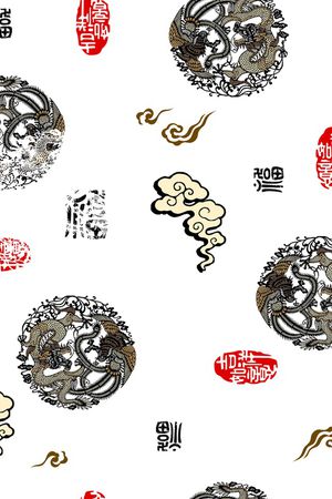 中国风印花华亿平台图片