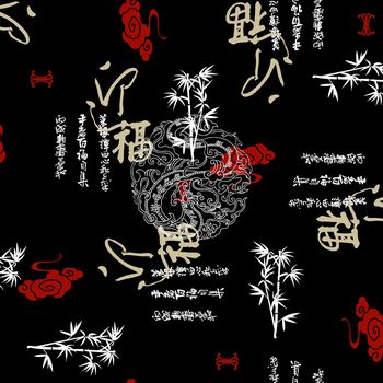 中国风印花华亿平台图片