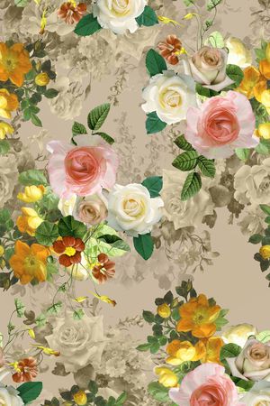 花卉印花华亿平台图片