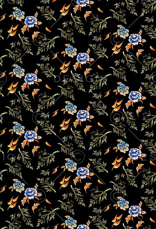 朦胧花卉印花华亿平台图片