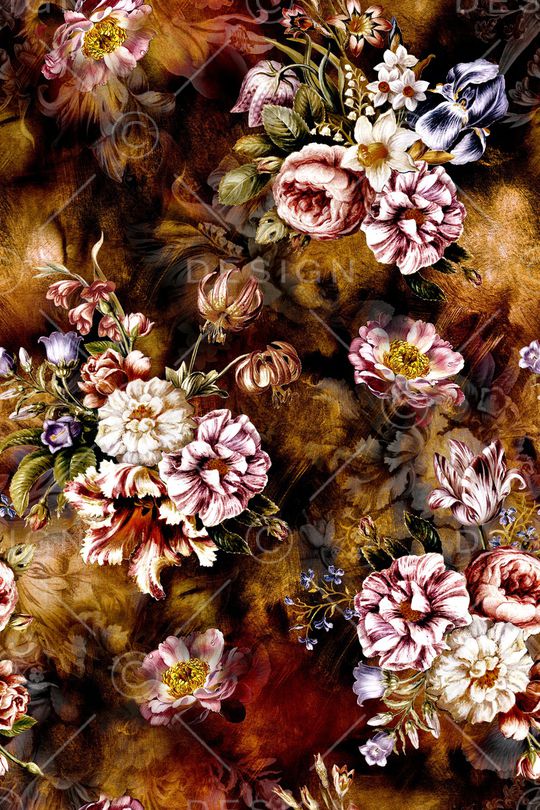 花卉印花华亿平台图片