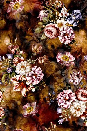 花卉印花华亿平台图片