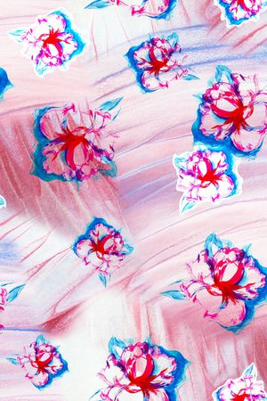 抽象花卉印花华亿平台图片