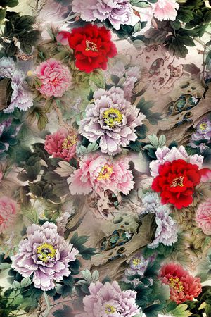 荷花印花华亿平台图片