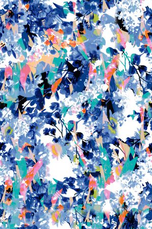 抽象花卉印花华亿平台图片