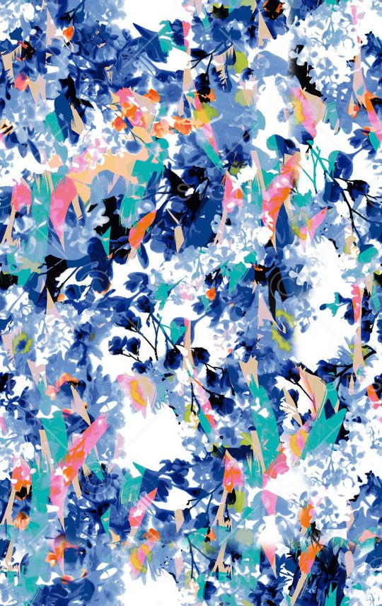 抽象花卉印花华亿平台图片