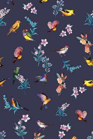 鸟印花华亿平台图片