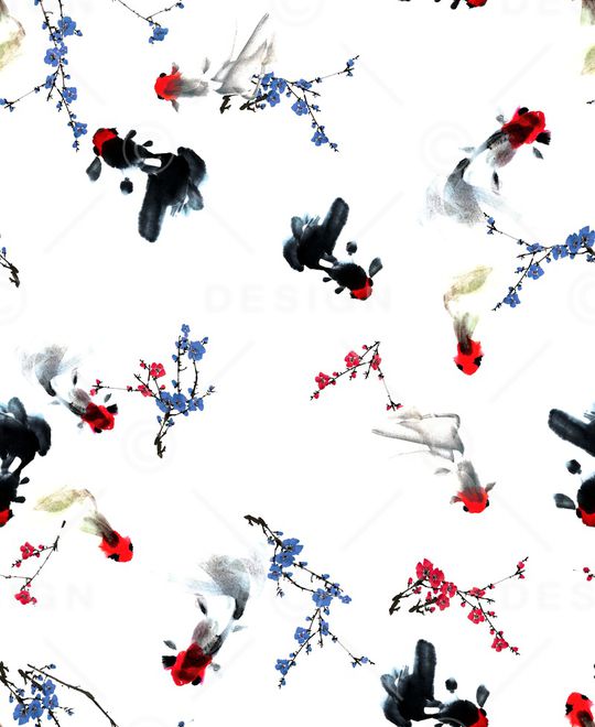 中国风印花华亿平台图片