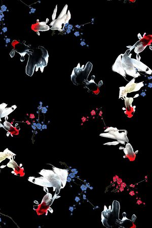 中国风印花华亿平台图片