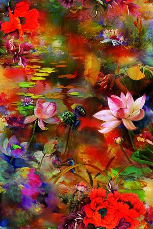 抽象印花华亿平台图片