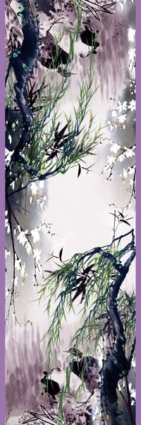 中长巾印花华亿平台图片