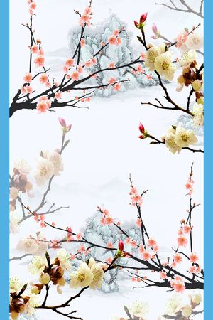 玉兰花印花华亿平台图片