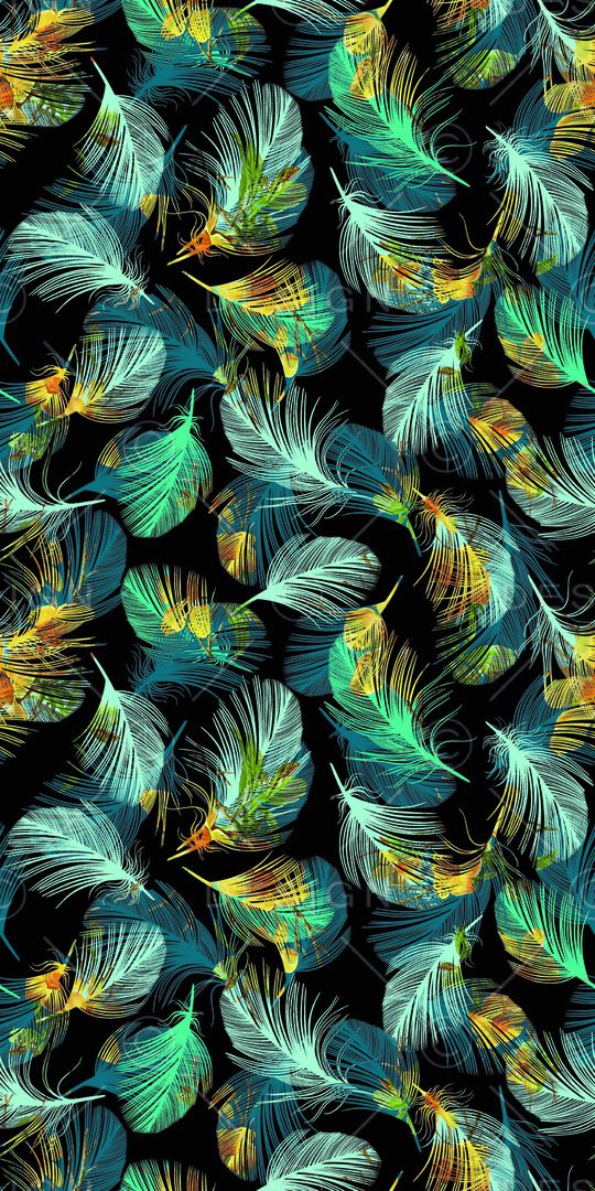 羽毛印花华亿平台图片