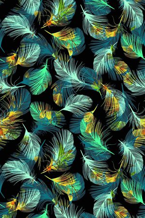 羽毛印花华亿平台图片