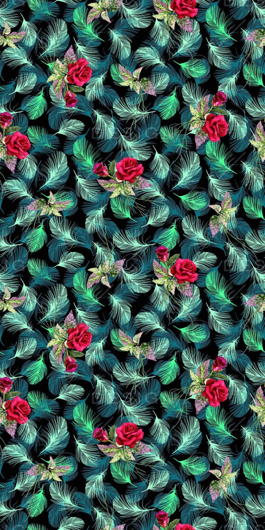 手绘花卉印花华亿平台图片