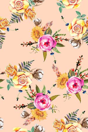 彩底花卉印花华亿平台图片